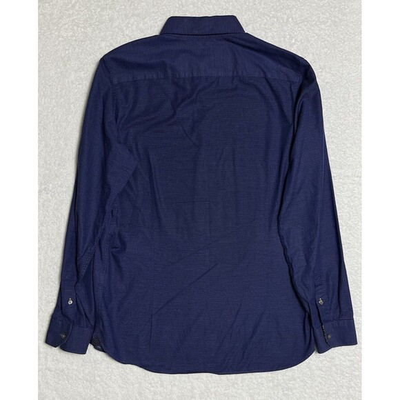 TED BAKER LONDON Button Down Shirt Men's 4 L Blue Cotton Stretch - Picture 5 of 17